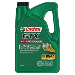 Castrol GTX High Mileage 5W-30 Semi Synthetic Motor Oil