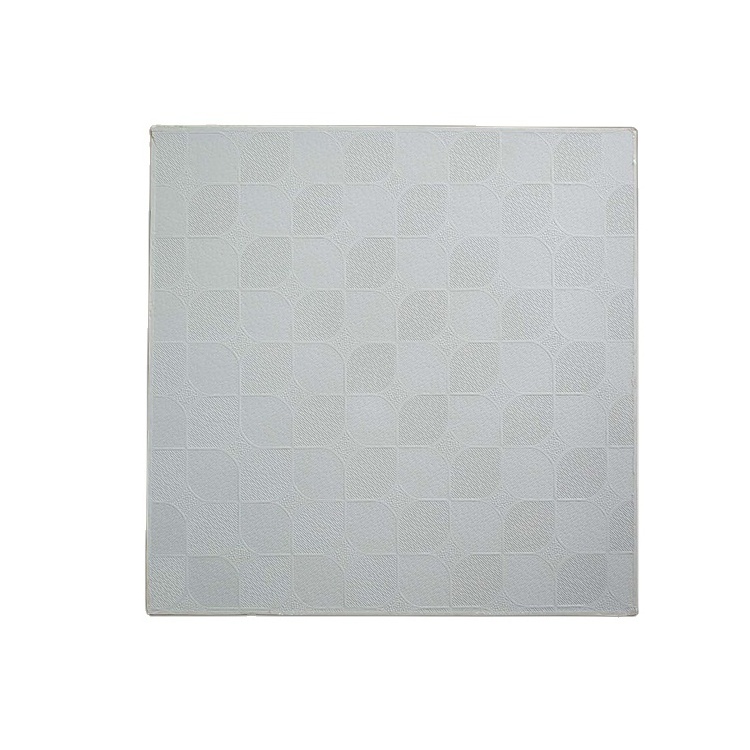 2x2 PVC Laminated Gypsum Ceiling Panel Tiles 7mm thickness 600x600mm PVC plaster ceiling tile for commercial buildings