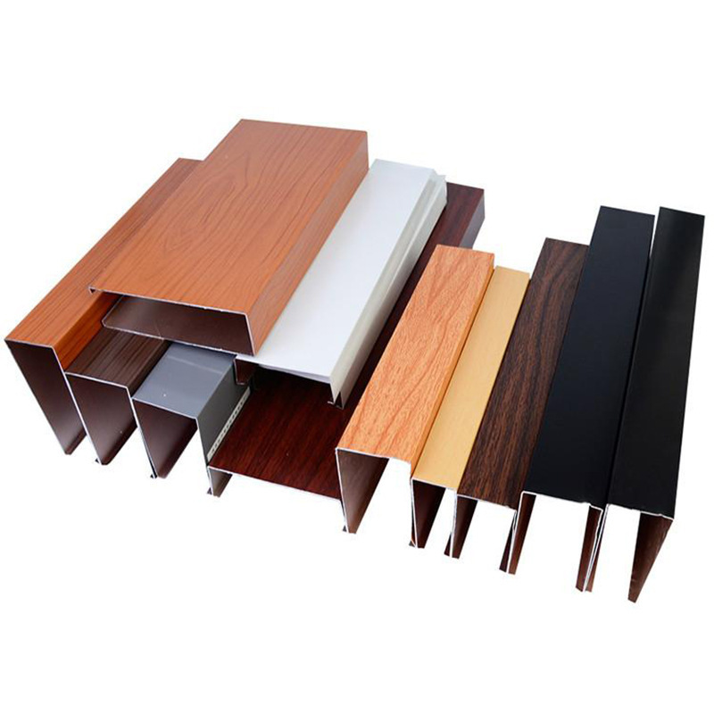 Modern Style Wooden Metal Baffle Aluminum Ceiling For Office Building