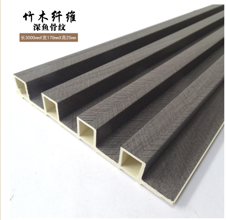 Haidela Exterior Modern Interior Decoration Mirrored Bamboo Fiber Wood Veneer PVC WPC Wall Panels