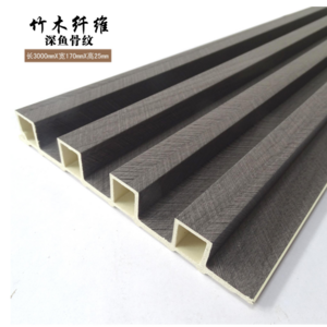 Haidela Exterior Modern Interior Decoration Mirrored Bamboo Fiber Wood Veneer PVC WPC Wall Panels