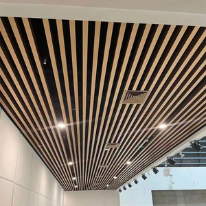 Modern Style Wooden Metal Baffle Aluminum Ceiling For Office Building