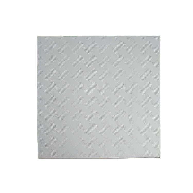 2x2 PVC Laminated Gypsum Ceiling Panel Tiles 7mm thickness 600x600mm PVC plaster ceiling tile for commercial buildings