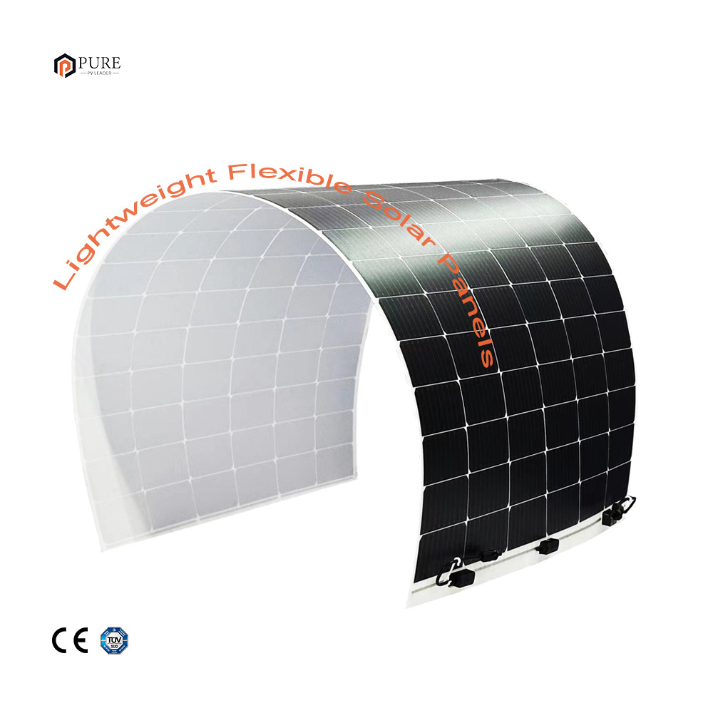 PURE 2023 2024 100 Watt 150 Watt 200 Watt Lightweight Portable Flexible Solar Panel For Sale Oem Odm