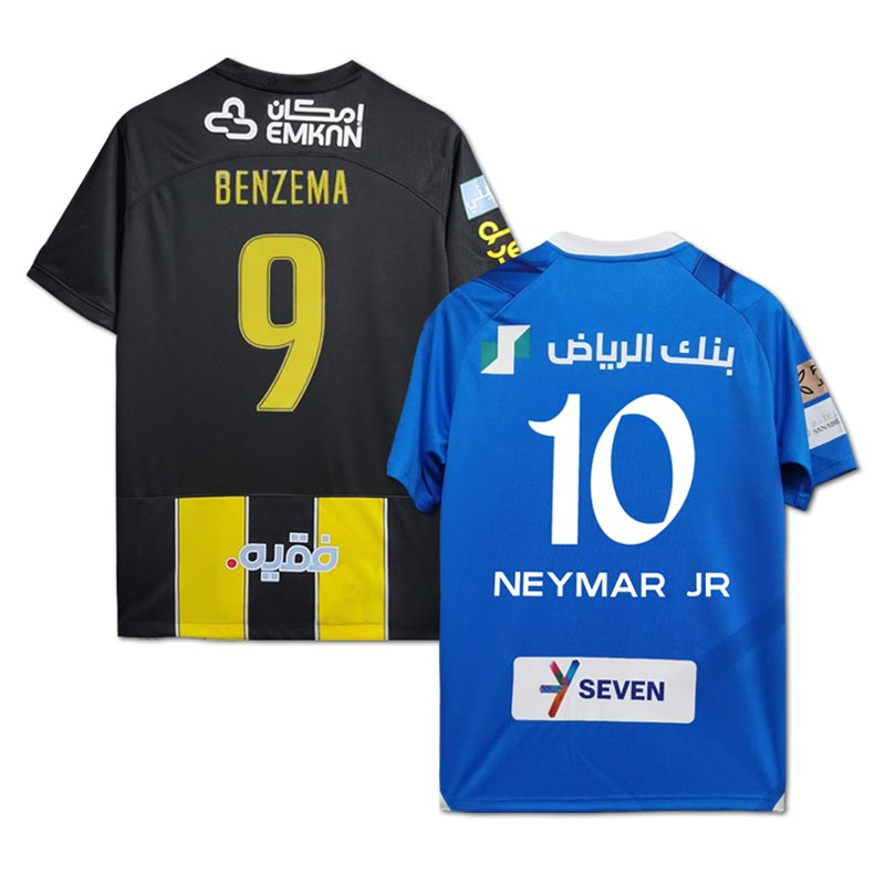 Wholesale 23 24  camisa de neymar maillot al hilal neymar jersey black club t-shirt saudi sports kids kit jersey