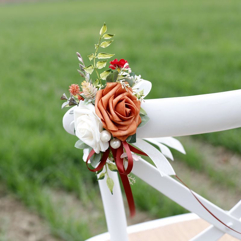 European style Korean foam rose bridesmaid wrist shoulder flower bridegroom corsage