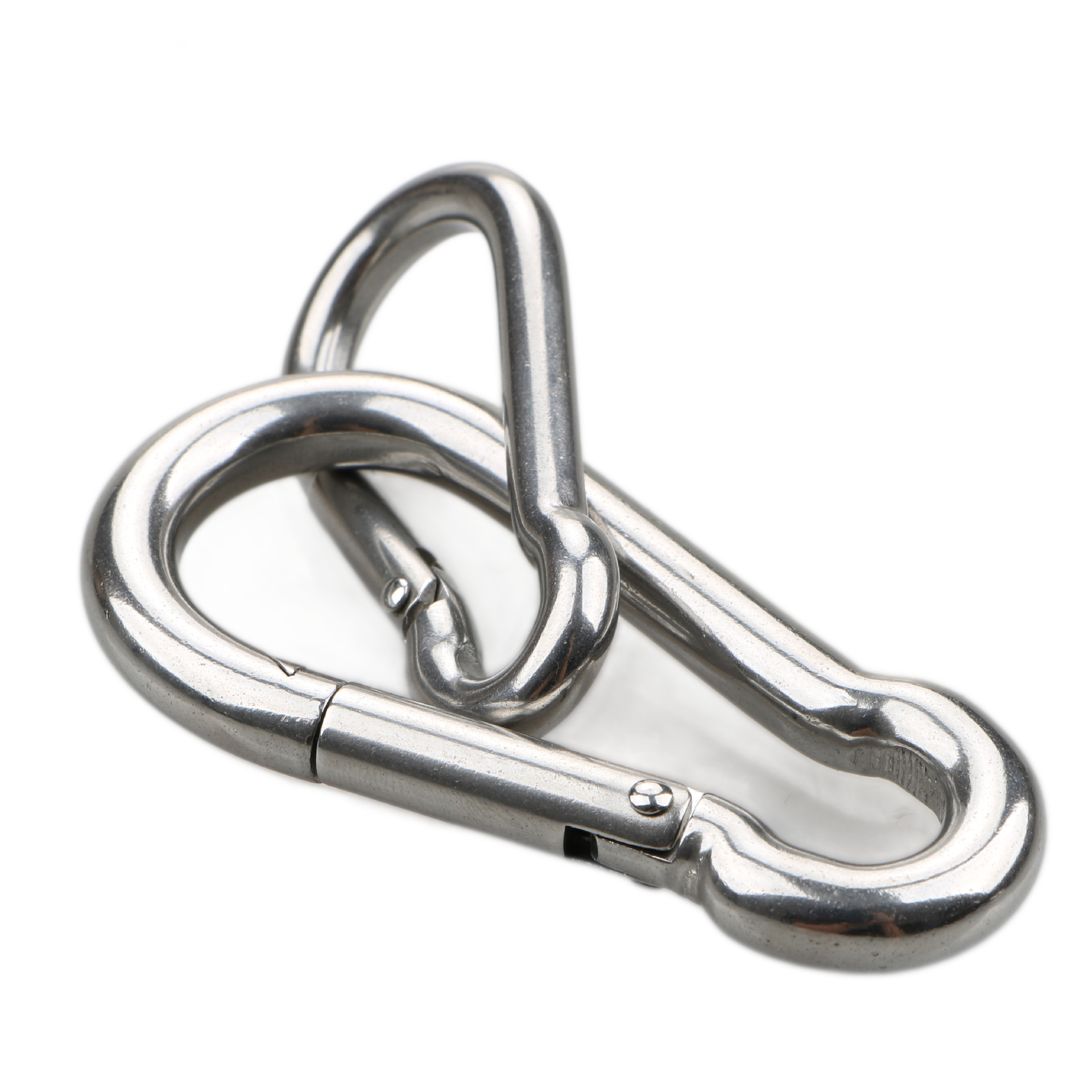 OEM ODM Custom Stainless Steel Carabiner With 10mm Diameter 40mm And 90mm Length Hardware Buckle Spring Snap Clip Hooks