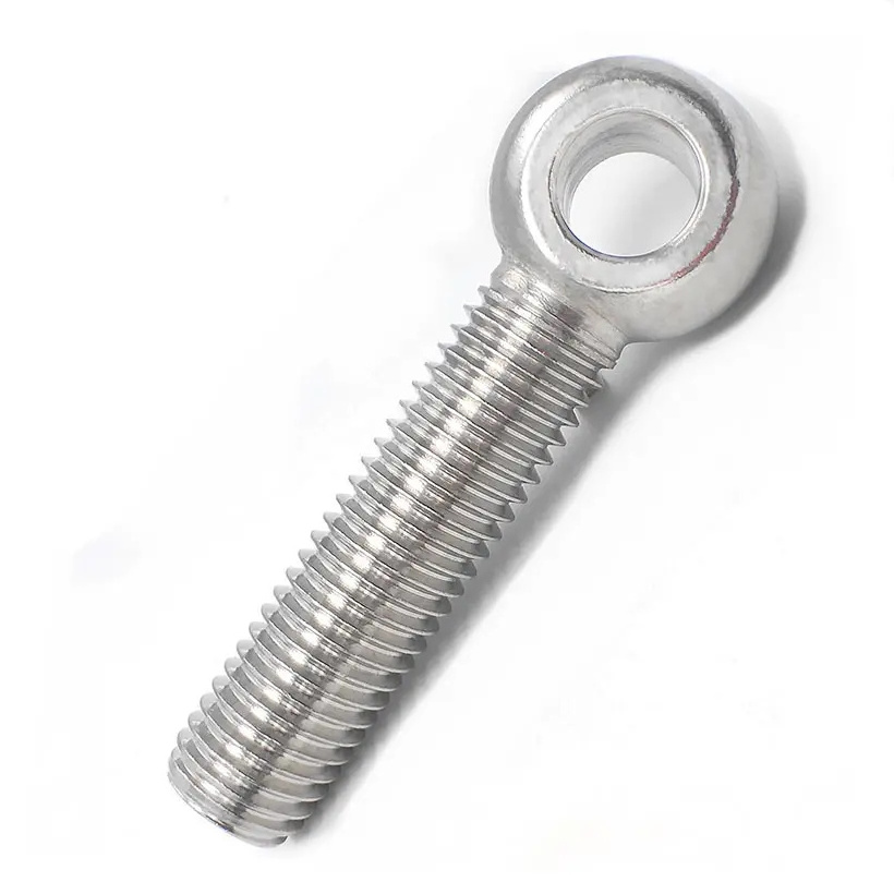 China Manufacturers Wholesale Stainless Steel M6 M8 M10 M12 M14/M16 M18 M20 Eye Bolts 25-110mm Gb798 A2/A4 Grade Metal Blots