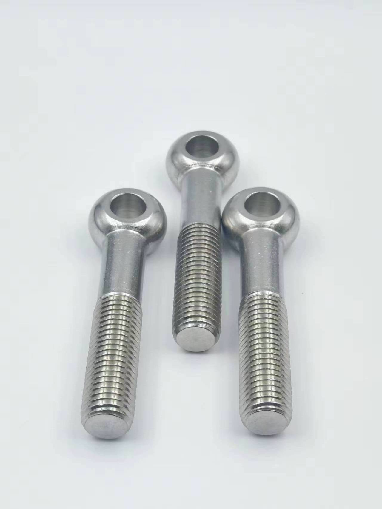 China Manufacturers Wholesale Stainless Steel M6 M8 M10 M12 M14/M16 M18 M20 Eye Bolts 25-110mm Gb798 A2/A4 Grade Metal Blots