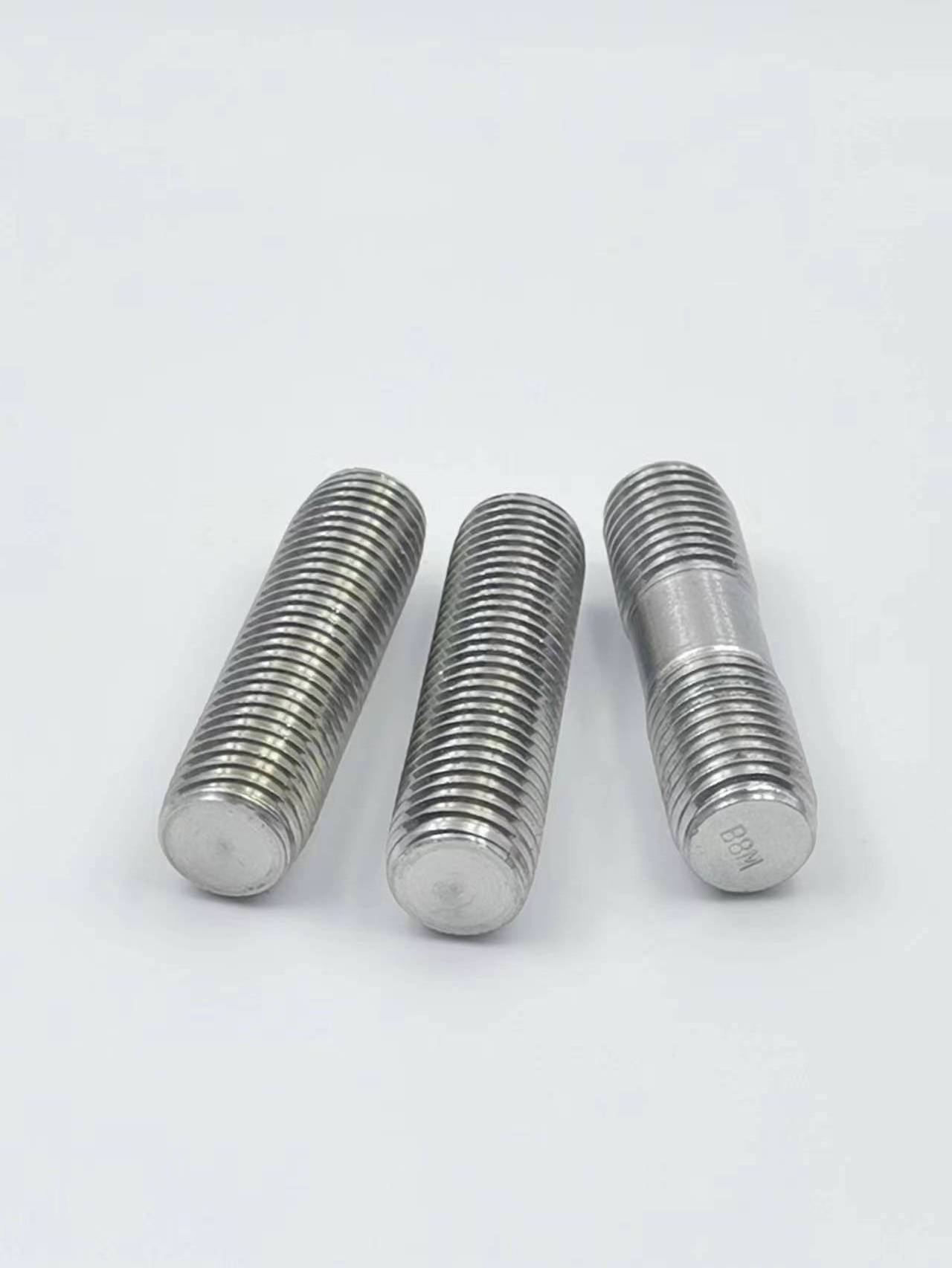 China Manufacturers Custom Metal M8 M10 M12 M14 M16 M18 M20 Double End Studs 30-1000mm Length Stainless Steel GB901 Studs