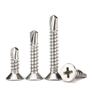 Cross Recessed Self-Tapping Screws Ss304 316 Stainless Steel Cross Countersunk Head Self Drilling Screw M3.5 M4.2 M4.8 M5.5 M6.3