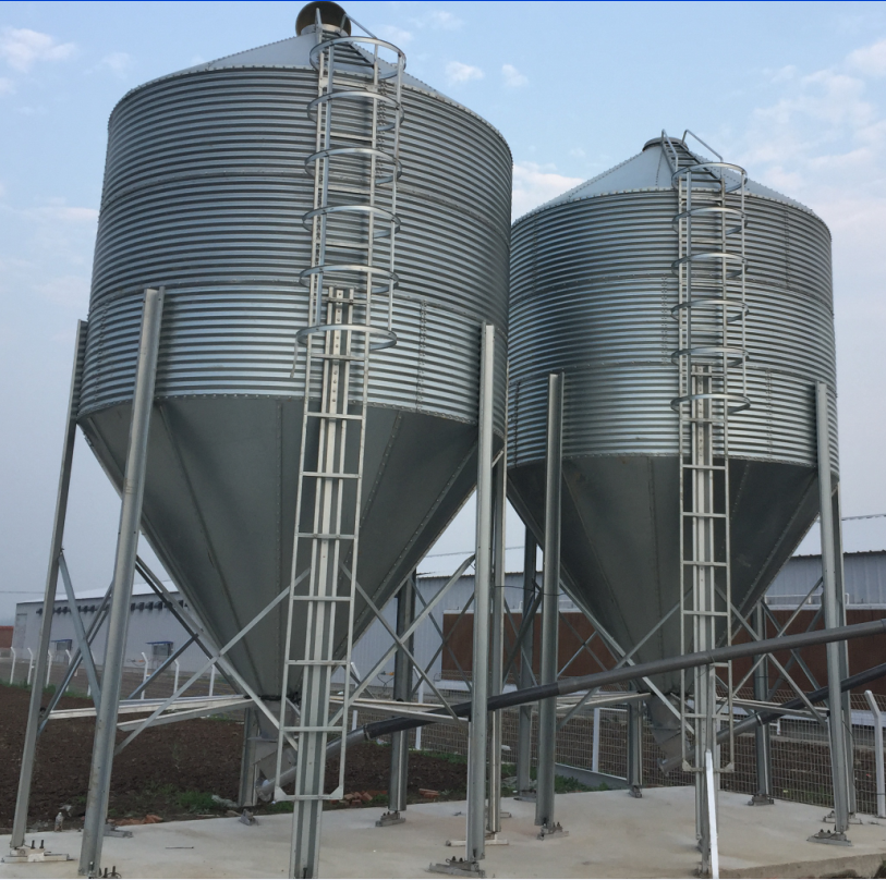 Agricultural Animal Husbandry Feeding silos Galvanized Steel Chicken Feed Silo