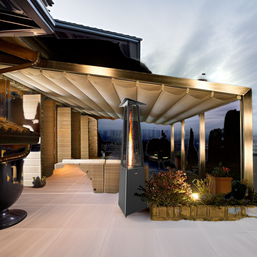 Modern Balcony Electric Pavilion with Retractable Roof Waterproof Awning for Outdoor Space