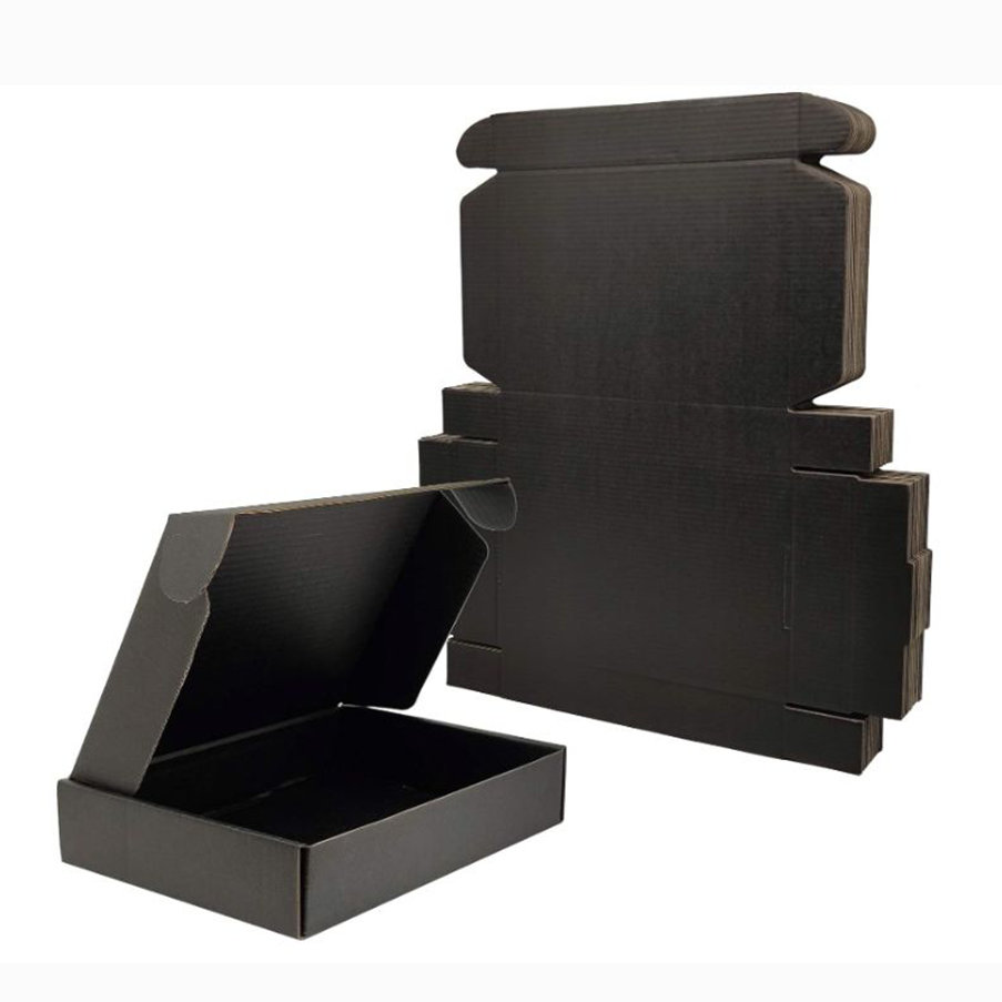 Wholesale custom Eco-friendly Black Shoes packaging paper Boxes shipping box with logo shipping boxes for small business