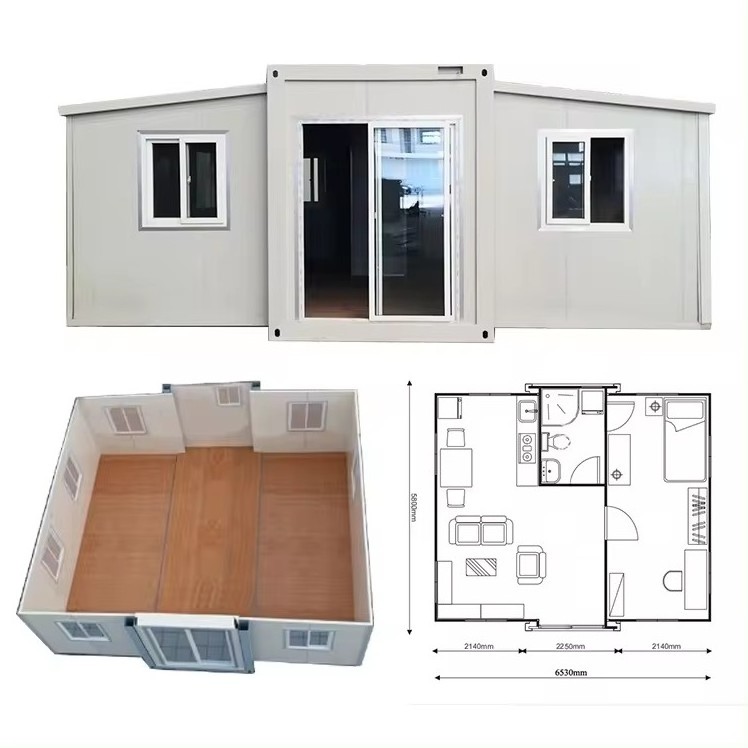 Cheap 20ft Customized steel bedroom with bathroom Prefabricated Expandable Container Movable Houses  Luxury Modular Tiny House