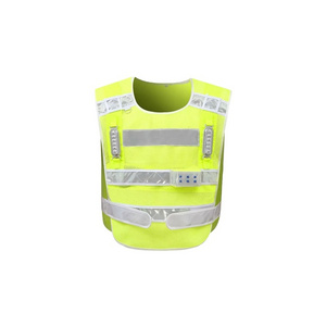 LED Reflective Vest Pullover flashing light Traffic Road Administration Work Clothing Custom Saftey Vests