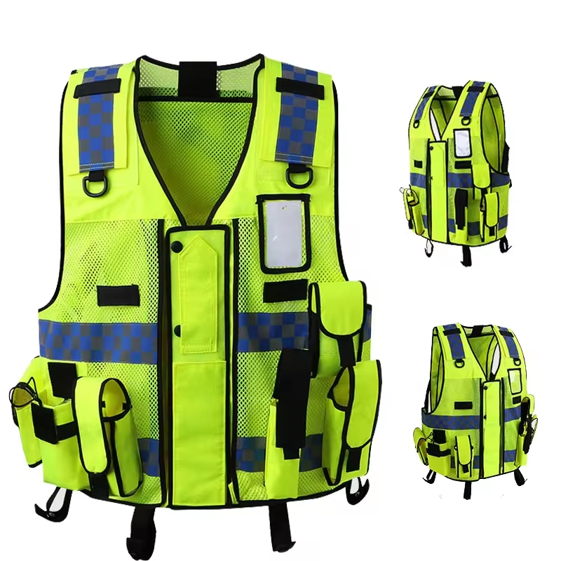 High Quality Security Men Strong Material Reflective Security Safety Vest