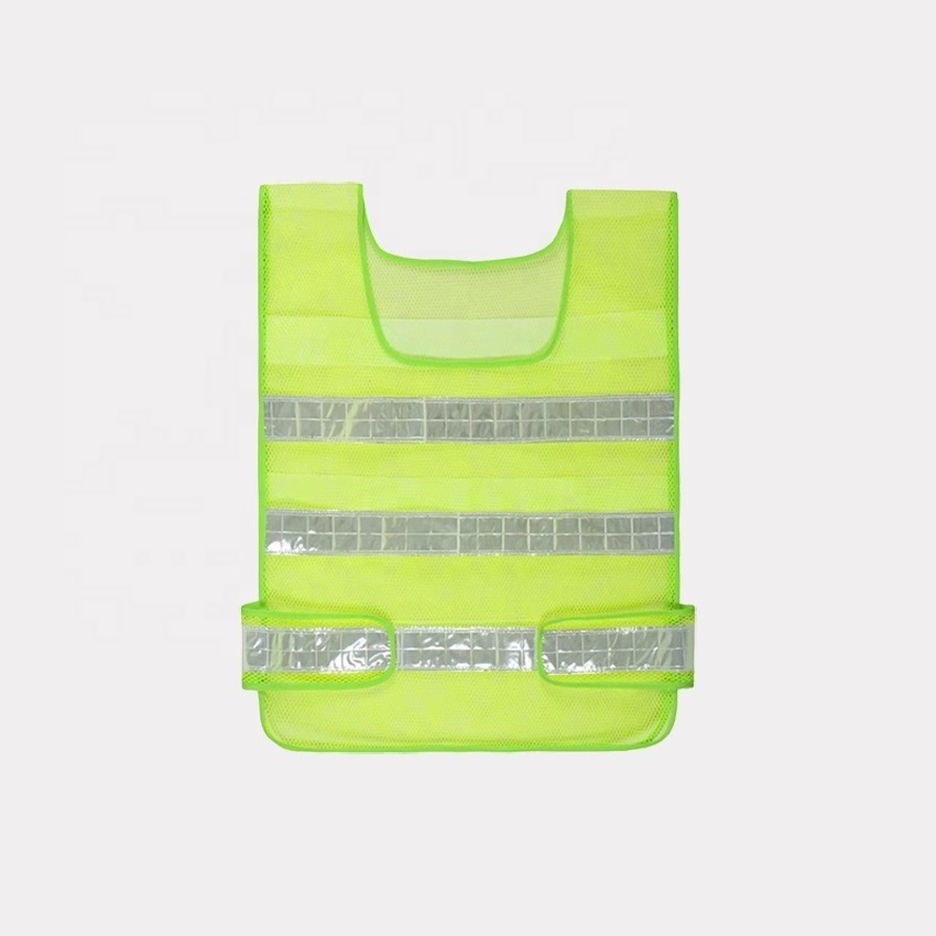 Wholesale High Visibility Polyester Mesh Safety Vest Lightweight Adjustable Reflective Adult Unisex Vest with Logo Support