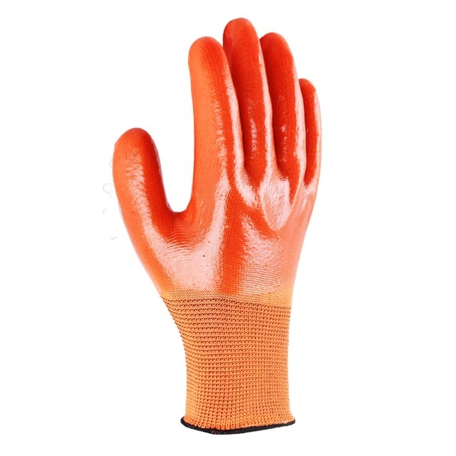 Rubber dipped safety working gloves pvc coated anti oil gloves