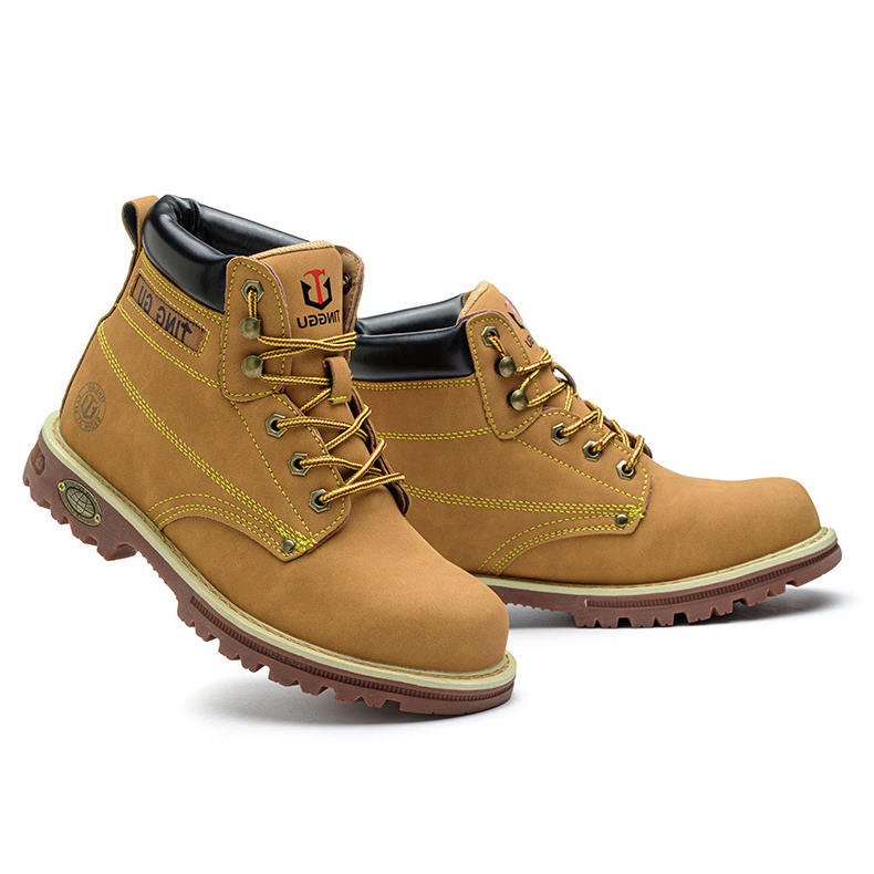 Waterproof High Top Steel Toe Microfiber Leather Construction Security Boots Women Men Working Safety Shoes