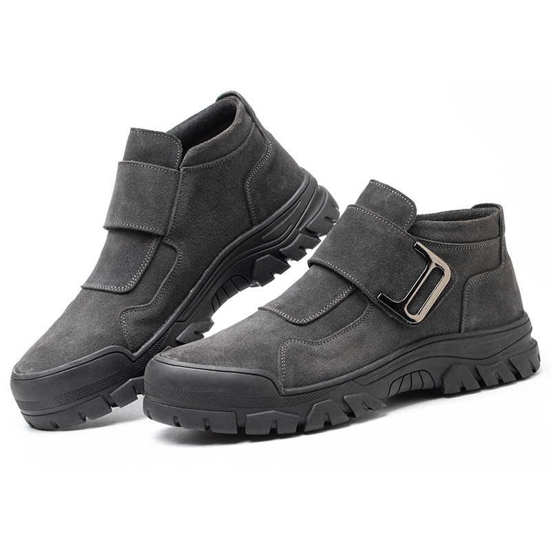 Safety Boot Steel Toe Brown  Grey Safety Boot Lightweight Breathable Construction Safety Shoes