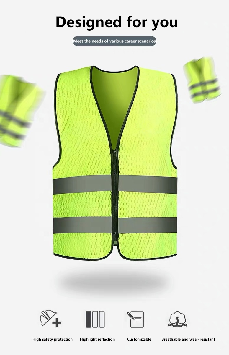 Summer safety safety cloths reflective jacket reflector vest and construction clothing