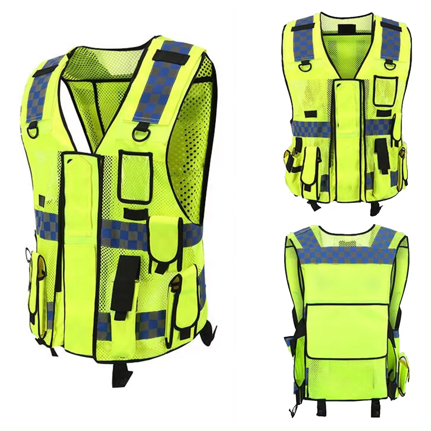 High Quality Security Men Strong Material Reflective Security Safety Vest