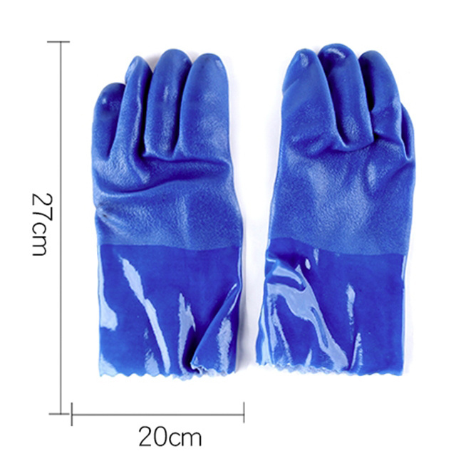 Industrial Heavy Duty Chemical Oil Resistant Water Proof Long Coating PVC Rubber Gloves