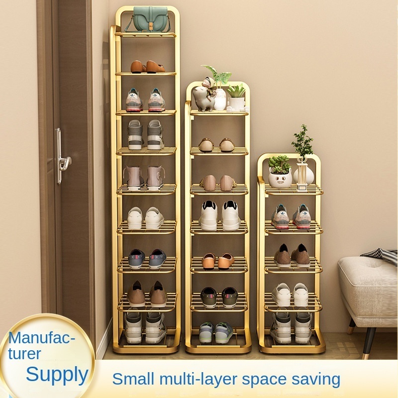 Multi layer seam simple small narrow shoe rack at the entrance, home, indoor and outdoor, provincial space shoe cabinet, slipper