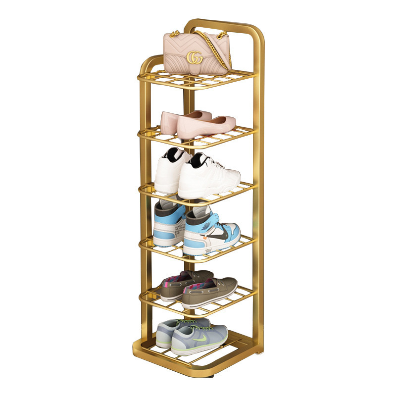 Multi layer seam simple small narrow shoe rack at the entrance, home, indoor and outdoor, provincial space shoe cabinet, slipper