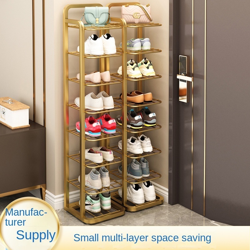 Multi layer seam simple small narrow shoe rack at the entrance, home, indoor and outdoor, provincial space shoe cabinet, slipper