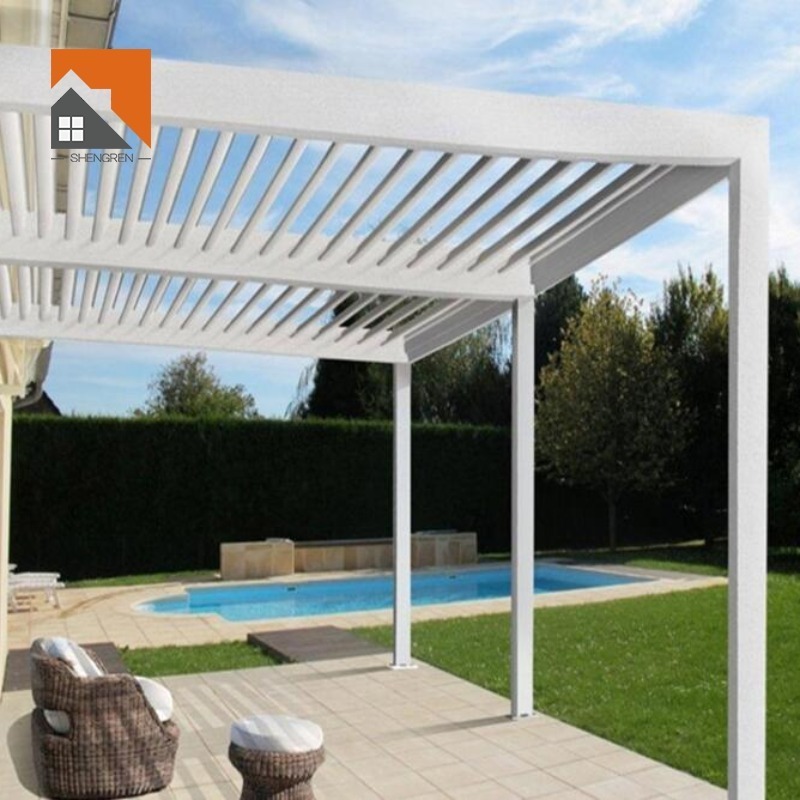 Best Prices Modern Gazebo Easily Assembled Automatic Waterproof Backyard Gazebo 3x4 4x6m Aluminum Pergola