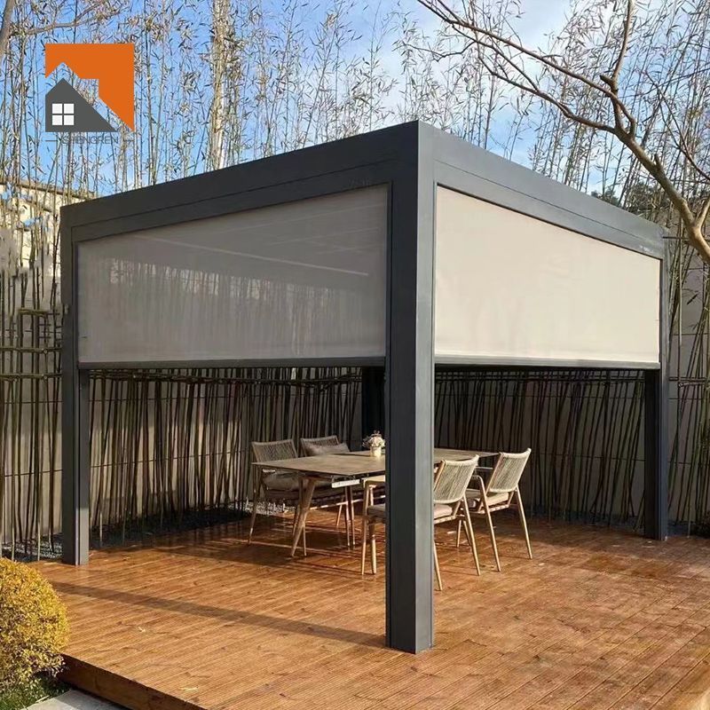 Pergola Aluminium Garden Louver Roof Metal Villa Waterproof Sunshade Bioclimatic Outdoor Kitchen with Pergola