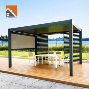 Factory Modern Outdoor OEM Pergola 3x3 3x4 4x4 6x4m Aluminum Louver Pergola Modern Bioclimatic Garden