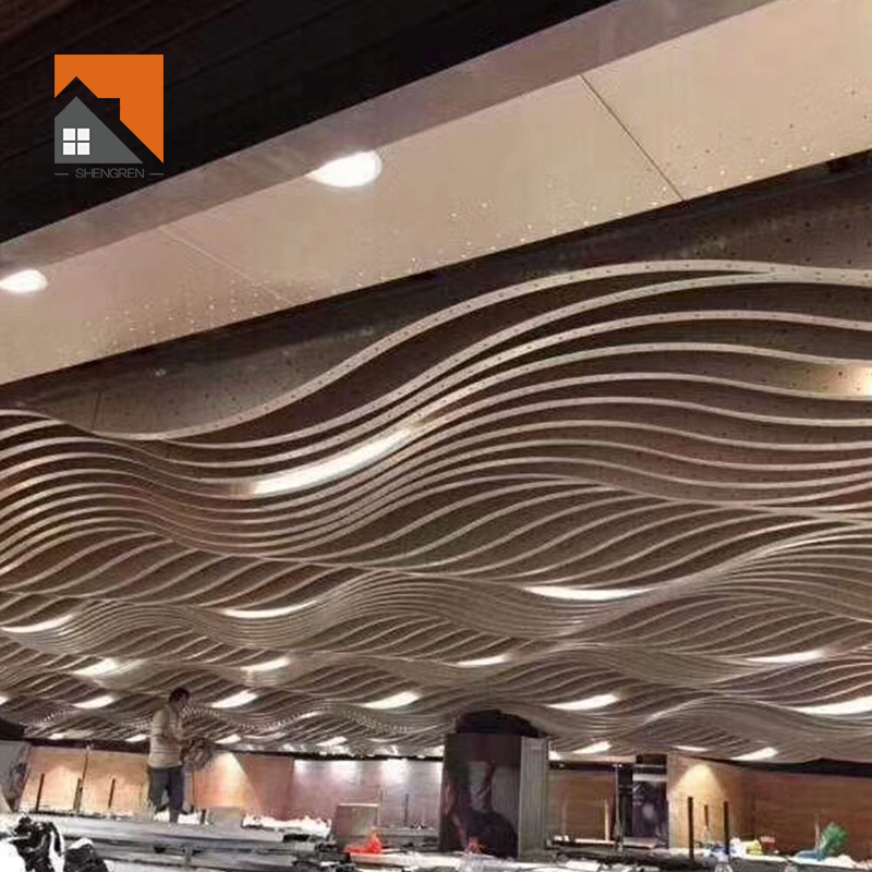 Metal Profile Ceiling Aluminium Planks Decking Wood Grain Fireproof Aluminium Square Tube Ceiling