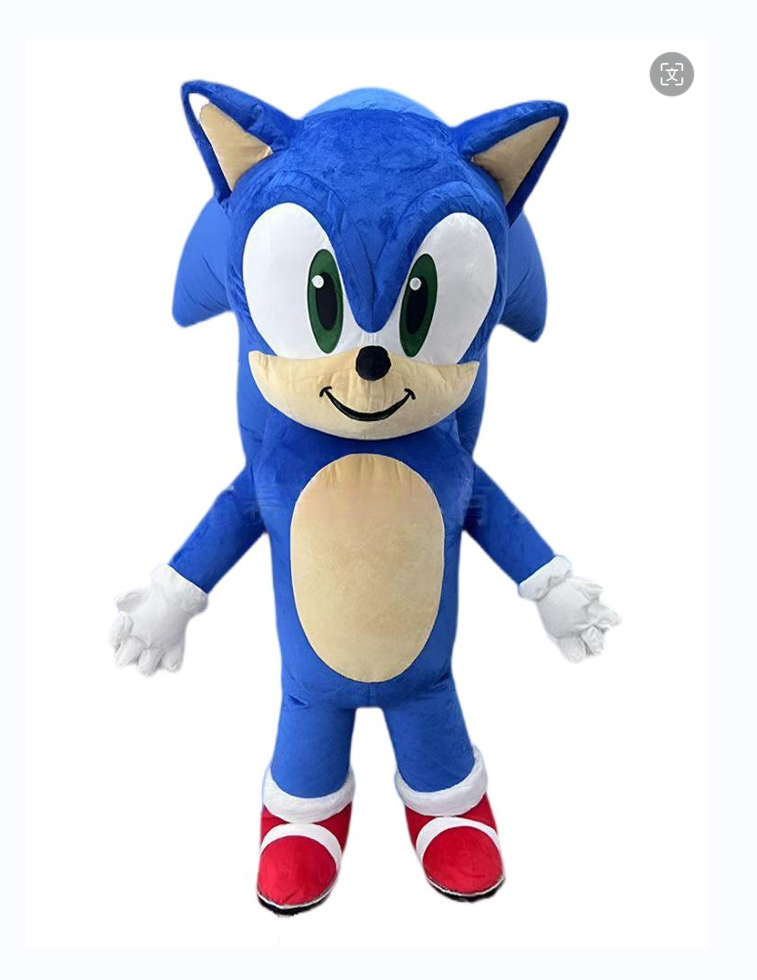 Giant inflatable Sonic Hedgehog mascot costume  cosplay party carnival adult dress kid birthday advertising dancing wedding