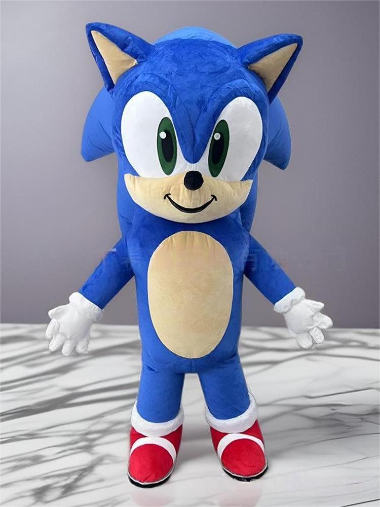 Giant inflatable Sonic Hedgehog mascot costume  cosplay party carnival adult dress kid birthday advertising dancing wedding