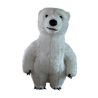 Giant porlar bear inflatable  mascot costume  cosplay party carnival adult dress kid birthday advertising dancing wedding