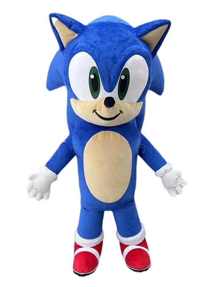 Giant inflatable Sonic Hedgehog mascot costume  cosplay party carnival adult dress kid birthday advertising dancing wedding