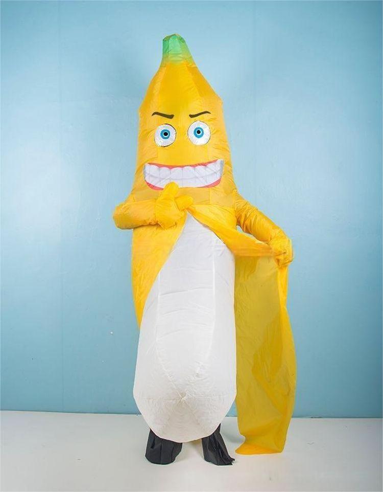 inflatable Sleazy banana mascot costume  cosplay party carnival adult dress advertising dancing wedding