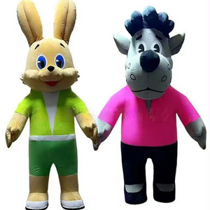 cartoon wolf rabbit inflatable mascot costume  cosplay party carnival adult dress kid birthday advertising dancing wedding