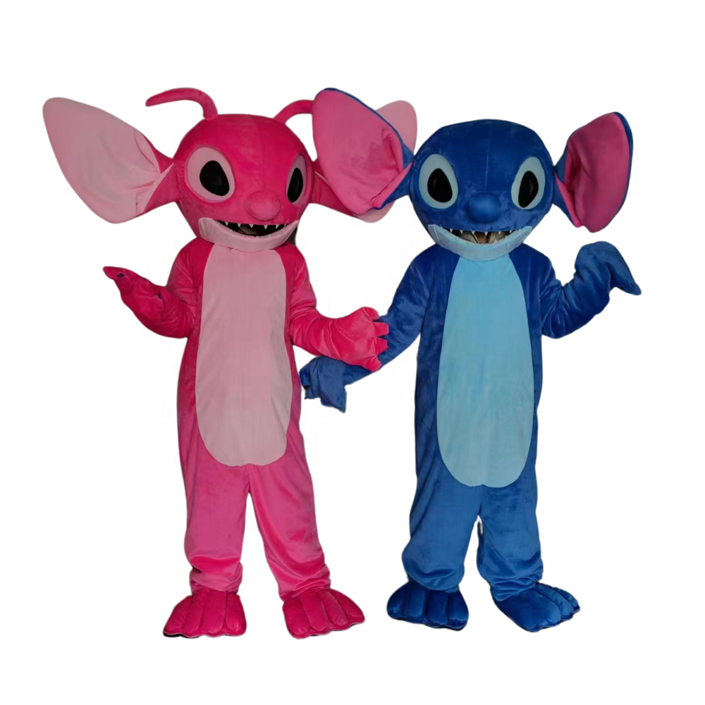 pink stitch mascot costume foam halloween cosplay party carnival adult dress kid birthday advertising dancing wedding