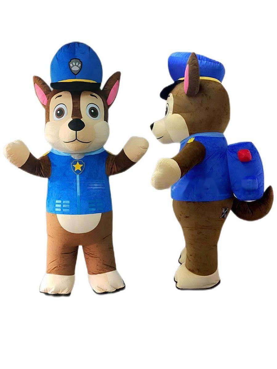 Chase dog inflatable pawpatrol  mascot costume  cosplay party carnival adult dress kid birthday advertising dancing wedding