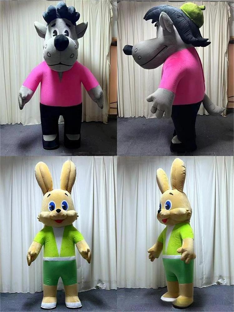 cartoon wolf inflatable mascot costume  cosplay party carnival adult dress kid birthday advertising dancing wedding