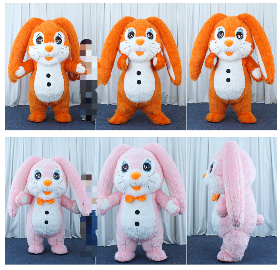 inflatable rabbit mascot costume cosplay party carnival adult dress kid birthday advertising dancing wedding animal costume