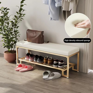 Modern home bed end stool Nordic iron clothing store shoe changing stool