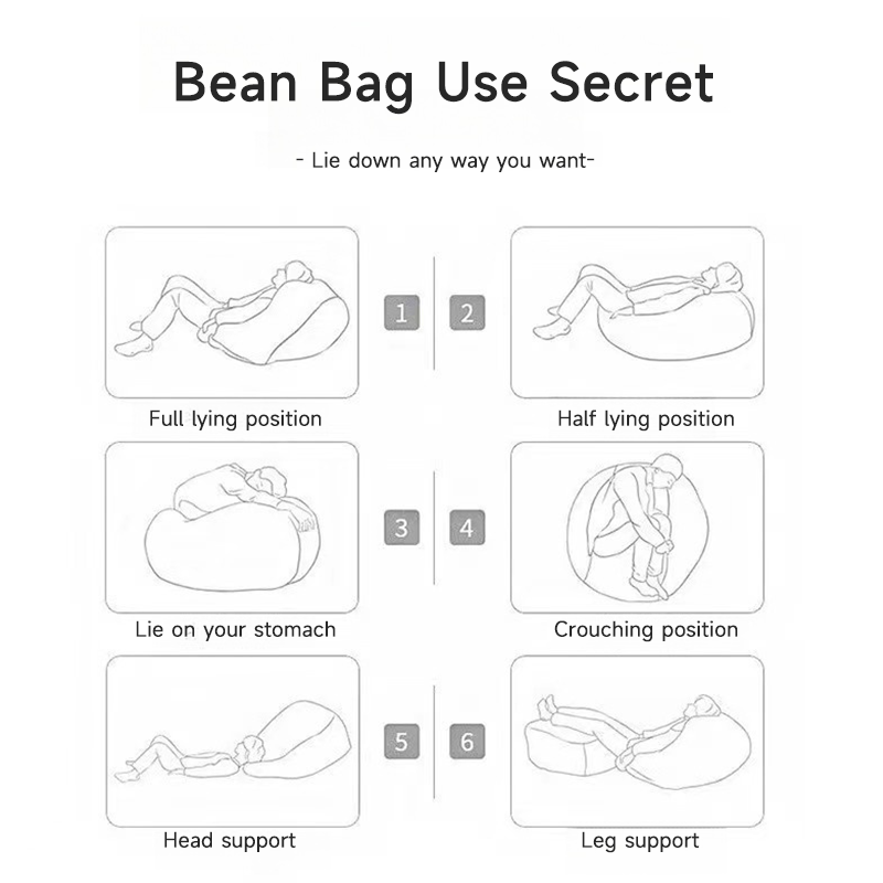 Bean bag for adults ecofriendly kids bean bag chair waterproof bean bag cover