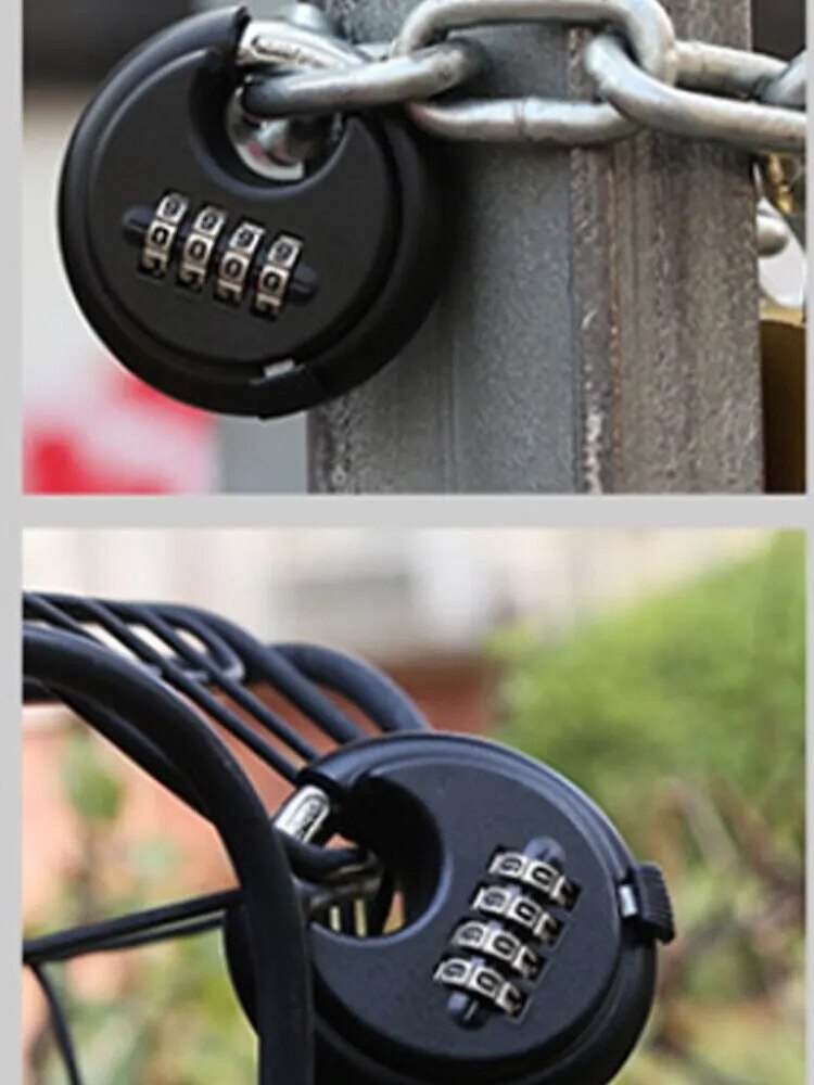 4 Digit Combination Lock with Hardened Steel Shackle Combo Padlock for Sheds Gym Locker Storage Unit Gate and Fence