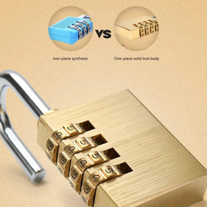 Brass Mini 3bit/4bit Digits Number Password Code Lock Combination Pad Lock Resettable For Travelling Luggage Easy to Carry