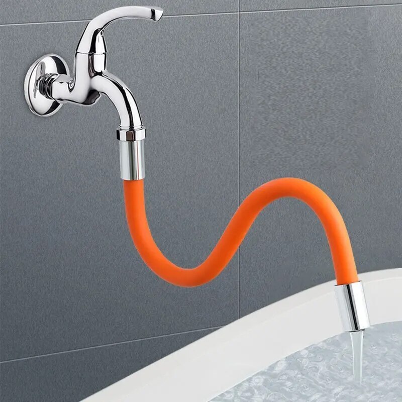 Faucet Extension Extender Bathroom Adjust Free Bending Splashproof Universal 360 Degree Extension Tube Adapter For Kitchen Sink